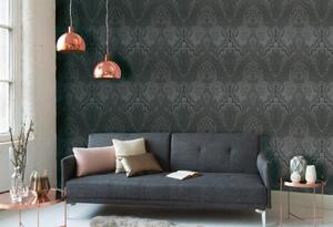 A.S. Création | Vliesová tapeta na zeď My Home My Spa 38708-5 | 0,53 x 10,05 m | černá, šedá
