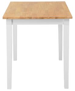 Dřevěný stůl do jídelny bílý 120 x 75 cm HOUSTON