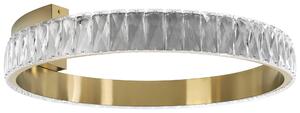 Toolight Toolight, LED křišťálové závěsné svítidlo 60cm, APP1506-C, zlatá matná, OSW-06790