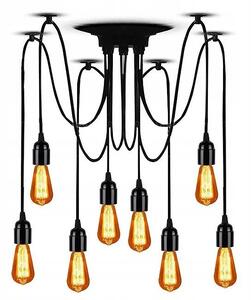 Toolight - Stropní lampa Spider 8xE27, černá, OSW-00018