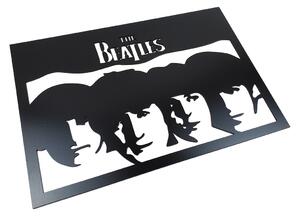 Dřevěná nástěnná dekorace The Beatles černá