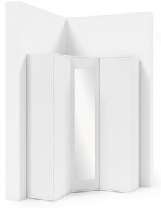 Rohová skříň AMI 40 se zrcadlem Bílá