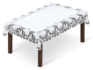 Žakárový ubrus SANDRA více rozměrů bílá MyBestHome Rozměr: 150x100 cm