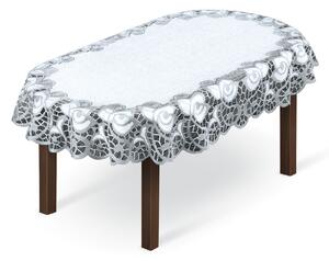 Žakárový ubrus JUSTYNA oválný více rozměrů šedá MyBestHome Rozměr: 150x100 cm
