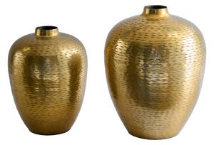 Moebel Living Set dvou zlatých hliníkových váz Barrie 31/27 cm