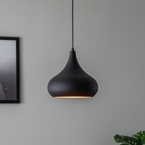 Saglam 3774 závěsné svítidlo 1-light Ø30cm černá/zlatá