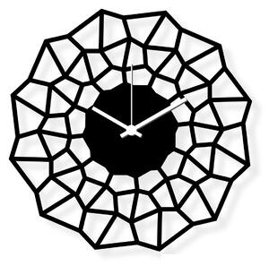 Středně velké hodiny na zeď, černé plexi 30x30cm: Ametyst | atelierDSGN