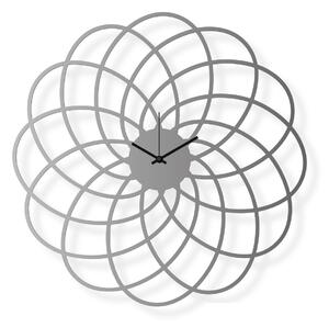 Středně velké nástěnné hodiny, ocel 40x40cm: Květina | atelierDSGN