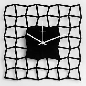 Středně velké hodiny na zeď, černé plexi 40x30cm: Black Star | atelierDSGN