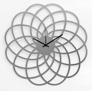 Velké nástěnné hodiny, ocel 62x62cm: Květina | atelierDSGN