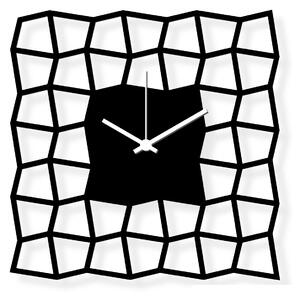 Středně velké hodiny na zeď, černé plexi 28x28cm: NeoKubist | atelierDSGN