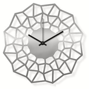 Středně velké nástěnné hodiny, ocel 30x30cm: Ametyst | atelierDSGN