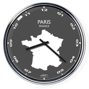 Kancelářské nástěnné hodiny: Paříž (32 cm), Výběr barev Tmavé