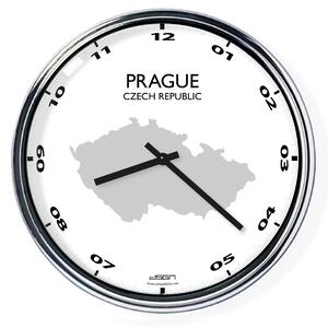 Kancelářské nástěnné hodiny: Praha (32 cm), Výběr barev Tmavé