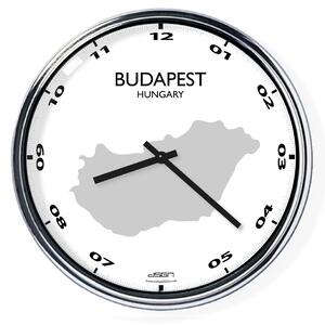 Kancelářské nástěnné hodiny: Budapest (32 cm), Výběr barev Tmavé