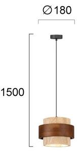 Lustr na lanku SUSAN 1xGX53/15W/230V hnědá/béžová
