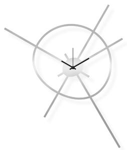 Velké nástěnné hodiny z oceli, 51x62 cm: Satelit | atelierDSGN