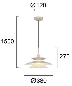 Lustr na lanku STEVI 1xE27/40W/230V béžová