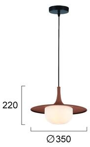 Lustr na lanku FRED 1xG9/10W/230V hnědá