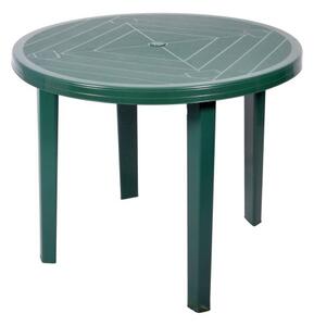 Kulatý zahradní stůl plastový Velek Lesní zelená