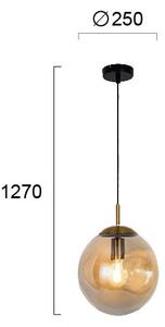 Lustr na lanku OSCAR 1xE27/40W/230V kouřová béžová