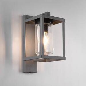 Trio Lighting Venkovní nástěnné svítidlo Lunga se soumrakovým senzorem, Černá, Hliník, Moderní