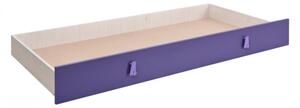 Dětská zásuvka pod postel Numero - dub bílý/fialová