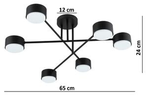 Brilagi - LED RGB Stm. přisazený lustr MONO 6xGX53/14W/230V Wi-Fi Tuya černá