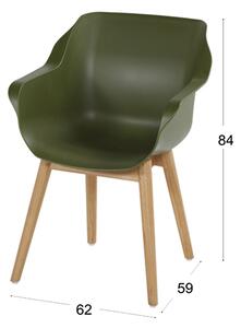 Yasmani zahradní set Hartman s teakovým stolem 180x90cm Sophie - barva židle: mahagony seat