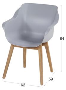 Yasmani zahradní set Hartman s teakovým stolem 180x90cm Sophie - barva židle: Royal White
