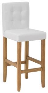 Sada 2 barových židlí z umělé kůže krémové MADISON