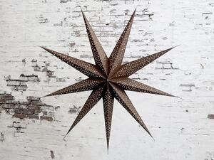 Vintage papírová hvězda vánoční chocolate glitter 90 cm (Chic Antique)