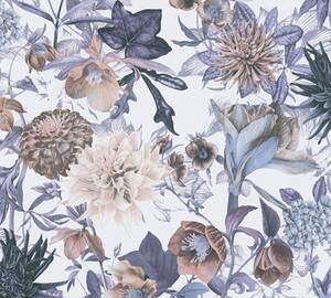 Vliesová tapeta 38175-1 Dream Flowery | 0,53 x 10,05 m | modra,bezova,seda | A.S. Création