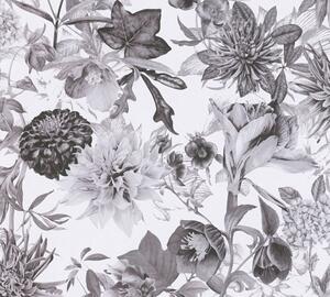 A.S. Création | Vliesová tapeta na zeď Dream Flowery 38175-3 | 0,53 x 10,05 m | bílá, šedá