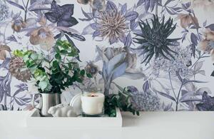 A.S. Création | Vliesová tapeta na zeď Dream Flowery 38175-1 | 0,53 x 10,05 m | modrá, béžová, šedá