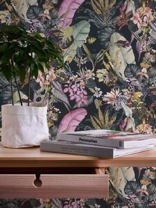 A.S. Création | Vliesová tapeta na zeď Dream Flowery 38176-1 | 0,53 x 10,05 m | zelená, bílá, žlutá, oranžová, růžová