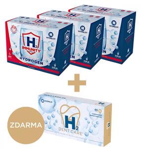 H2 Immunity® DRINK 90 sáčků (3 balení) + H2 Dent Care® 60 tablet ZDARMA | Molekulární vodík®