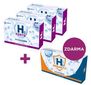 H2 Forte® 180 tablet v blistru ( 3 balení ) + ZDARMA H2 Immunity® 30 tablet | Molekulární vodík®