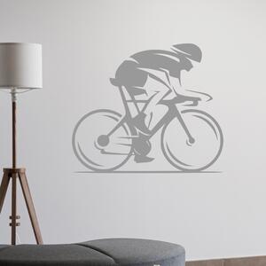 Živá Zeď Samolepka Silniční cyklista Barva: černá