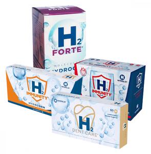 H2 Forte® 120 tablet + H2 Immunity® 30 tablet + H2 Immunity® DRINK 30 sáčků + H2 Dent Care® 60 tablet | Molekulární vodík®