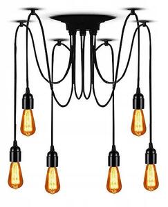 Toolight - Stropní lampa Spider 6xE27, černá, OSW-00017