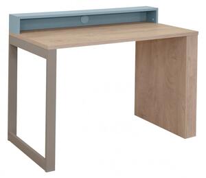 Dětský pracovní stůl Kinder - dub šedý/modrá