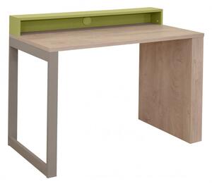 Dětský pracovní stůl Kinder - dub šedý/zelená