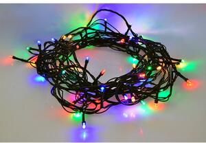 Solight LED venkovní vánoční řetěz, 100 LED, 10m, přívod 3m, 8 funkcí, časovač, IP44, vícebarevný 1V101-M