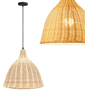Toolight Natural, stropní závěsné svítidlo 1xE27 APP1647-1CP, přírodní hnědá, OSW-05115