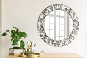 Kulaté zrcadlo rám s potiskem Tropické listy