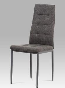 Autronic - Jídelní židle, potah šedá látka, kov antracitový matný lak - DCL-397 GREY2