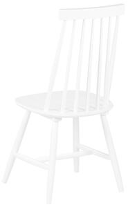 Sada 2 dřevěných jídelních židlí bílé BURBANK