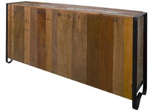 INDUSTRY Starožitný dřevěný příborník, 180x43x90, vícebarevně lakovaný