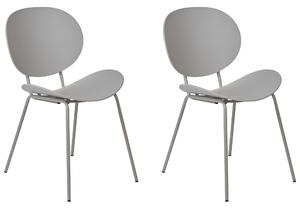 Sada 2 jídelních židlí šedé SHONTO